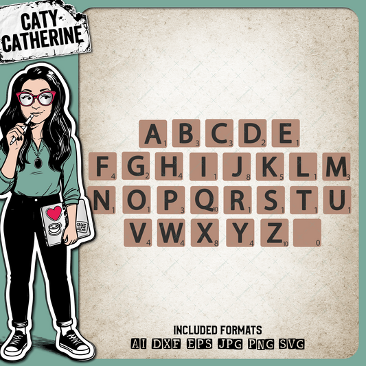 A-Z Scrabble Letters – Creative Elements SVG Design by Caty Catherine