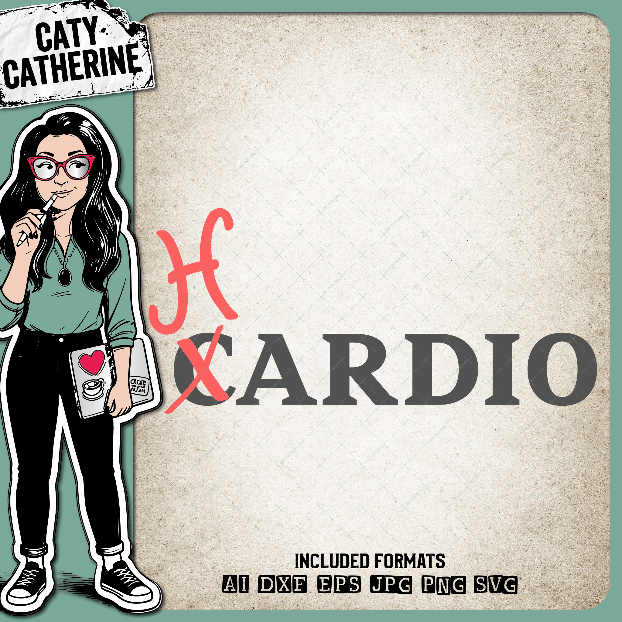 Cardio Hardio Workout Fitness Gym Funny Tee Design – Sport SVG Design by Caty Catherine