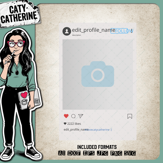 Instagram Editable Frame – Wedding SVG Design by Caty Catherine