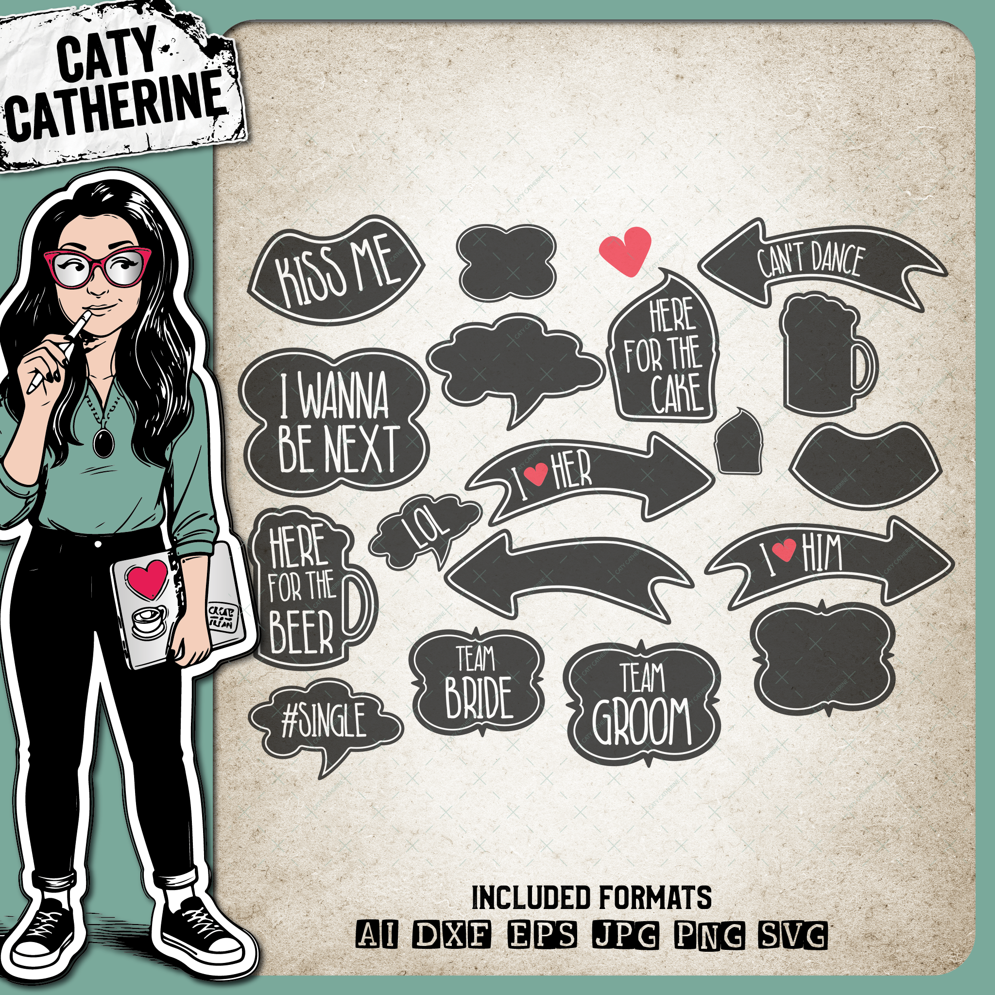 Wedding Photo Prop – SVG Design by Caty Catherine