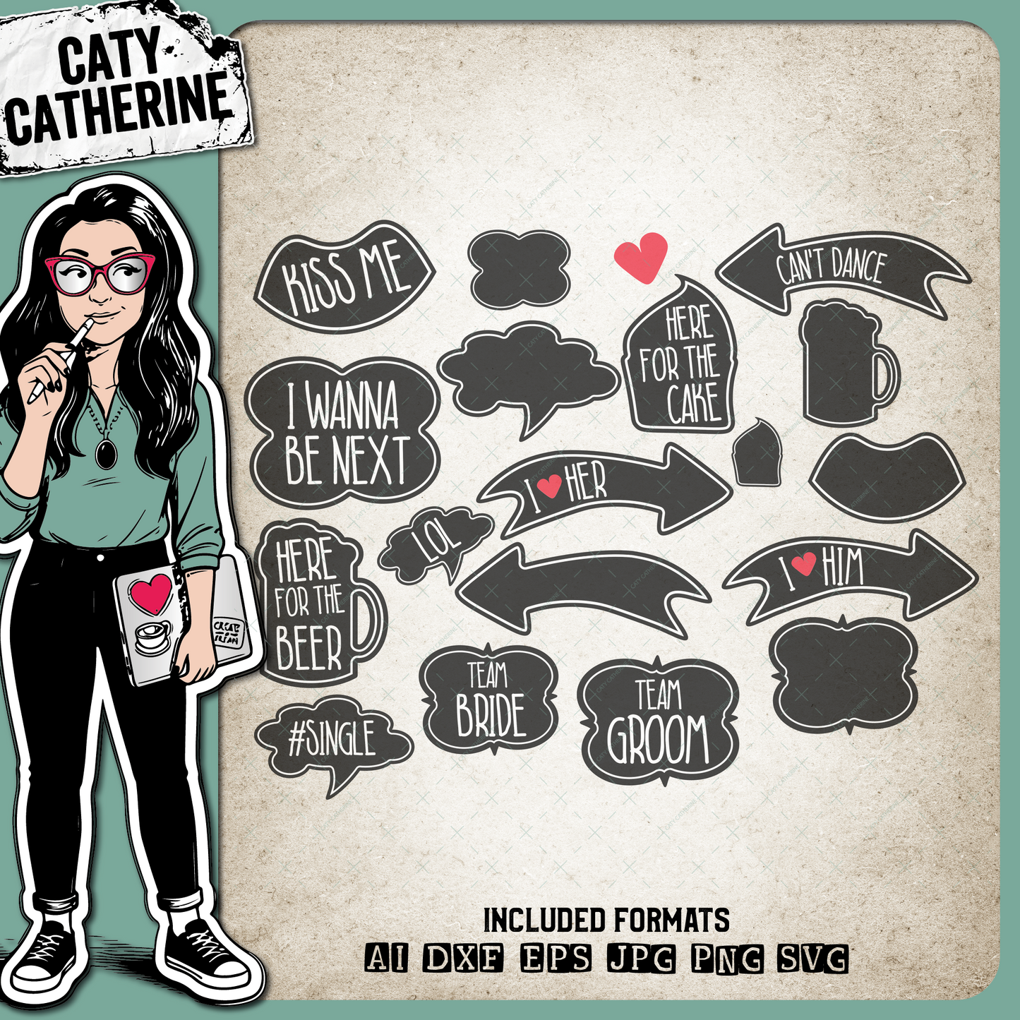 Wedding Photo Prop – SVG Design by Caty Catherine