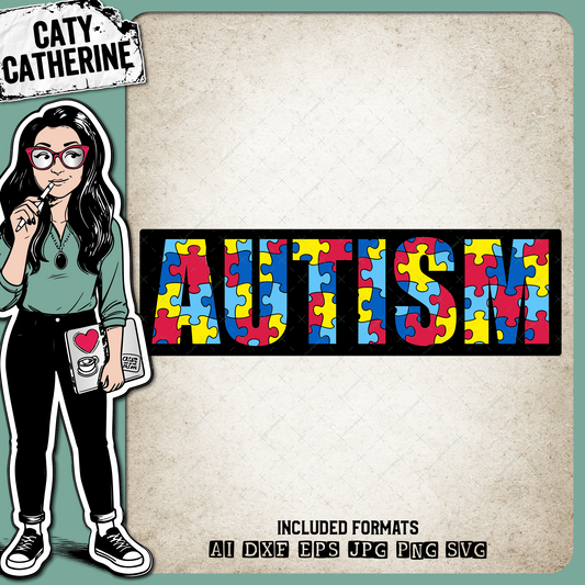 Autism Jigsaw Puzzle Autism Awareness – Health SVG Design by Caty Catherine