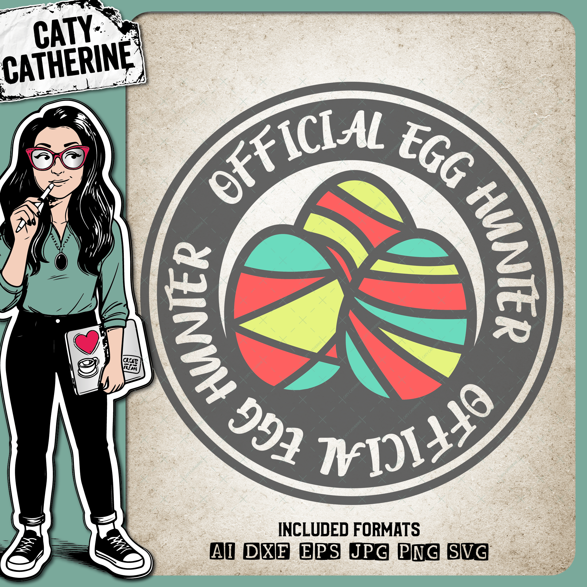 Official Egg Hunter Easter – SVG Design by Caty Catherine