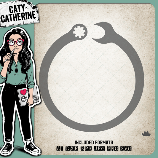 Spanner Ratchet Monogram Frame Father's Day – Occupations SVG Design by Caty Catherine