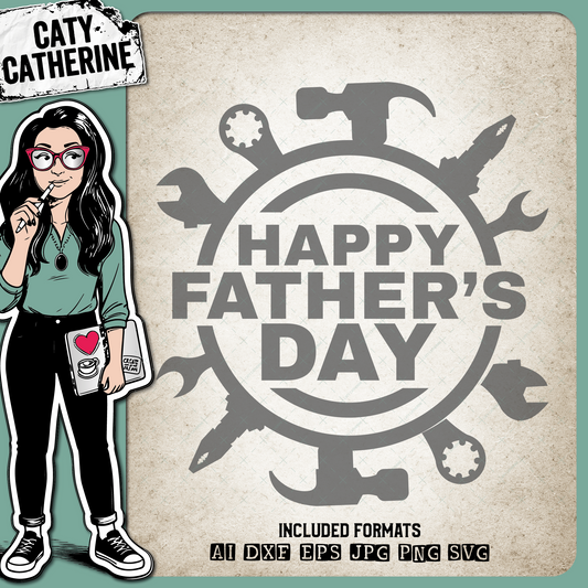 Happy Father's Day Power Tools – Father’s Day SVG Design by Caty Catherine