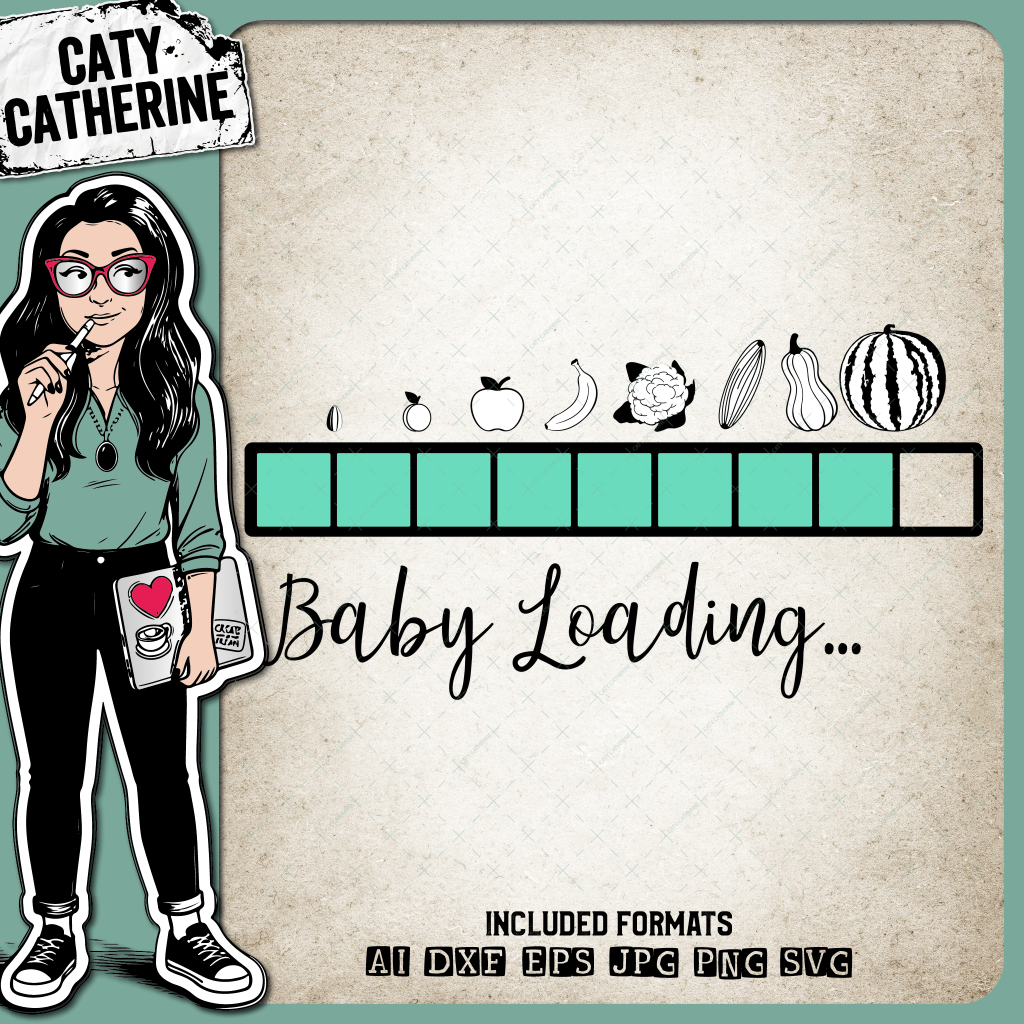Baby Loading Progress Bar for Pregnancy – Babies & Kids SVG Design by Caty Catherine