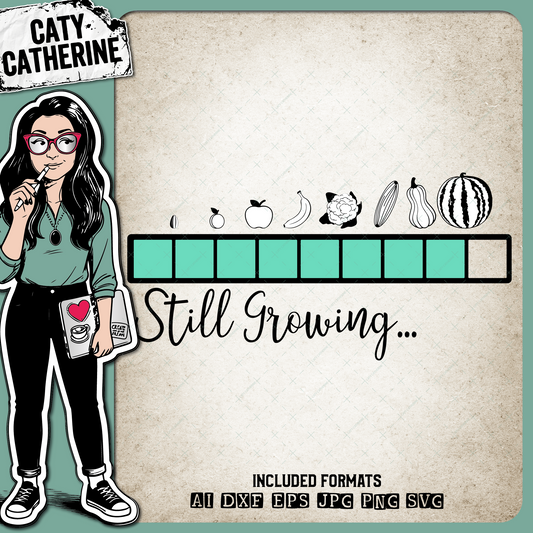 Still Growing Progress Bar for Pregnancy – Babies & Kids SVG Design by Caty Catherine