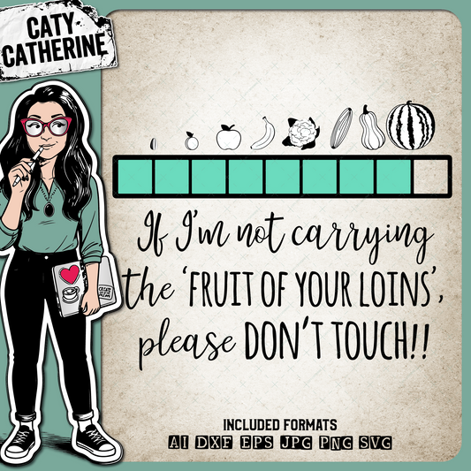 Don't Touch Baby Bump Pregnancy Progress Bar – Babies & Kids SVG Design by Caty Catherine