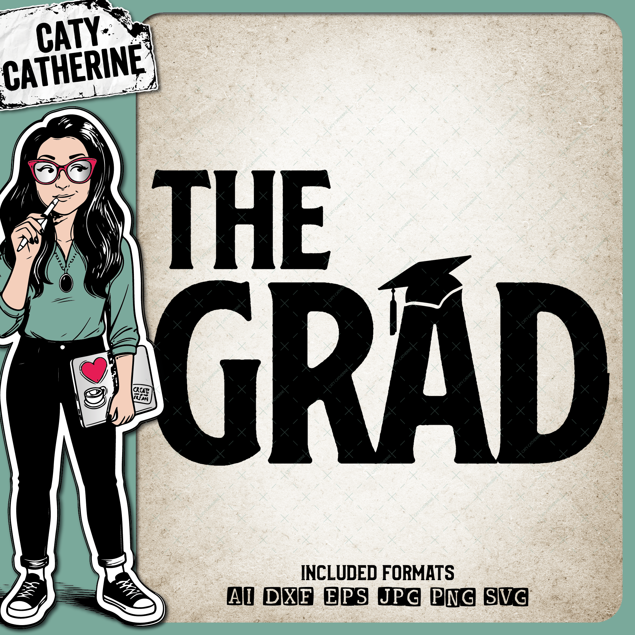 The Grad Graduation – Education SVG Design by Caty Catherine