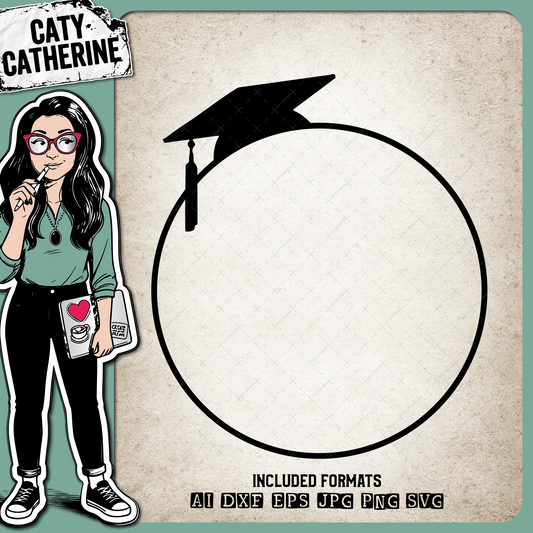 Tassle Graduation Monogram Frame – Monograms SVG Design by Caty Catherine