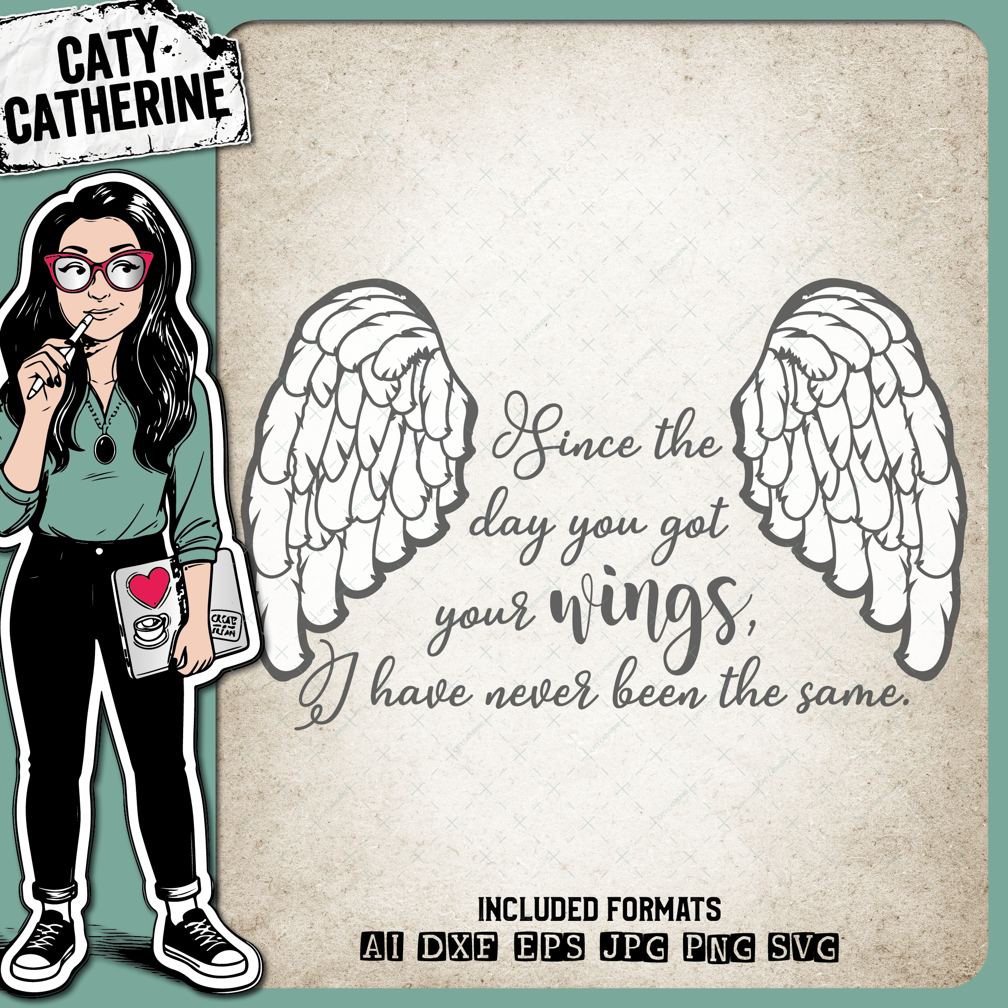 Since The Day You Got Your Wings, I Have Never Been The Same – Remembrance SVG Design by Caty Catherine