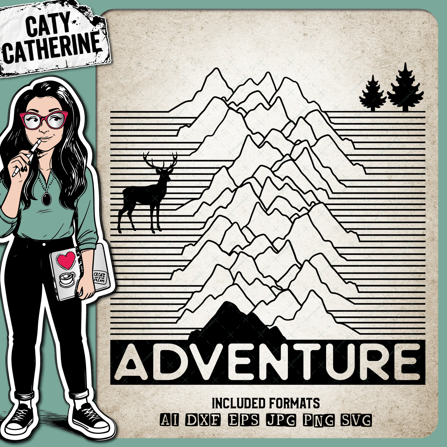 Adventure Outdoors Nature Mountains – Quotes & Sayings SVG Design by Caty Catherine