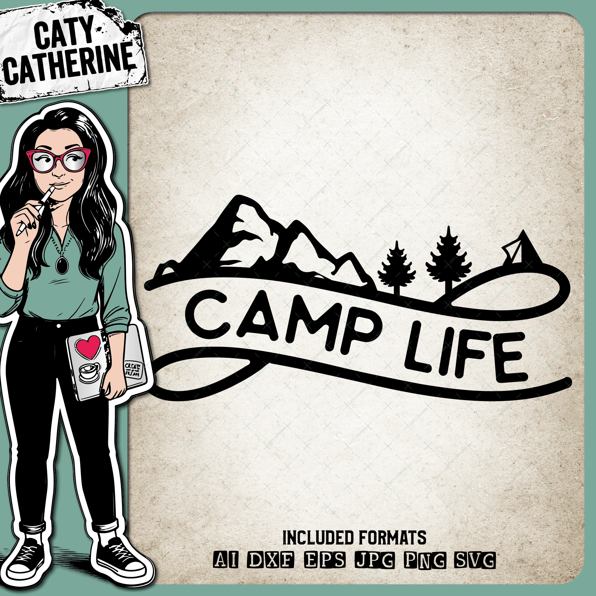 Camp Life Camping – Quotes & Sayings SVG Design by Caty Catherine