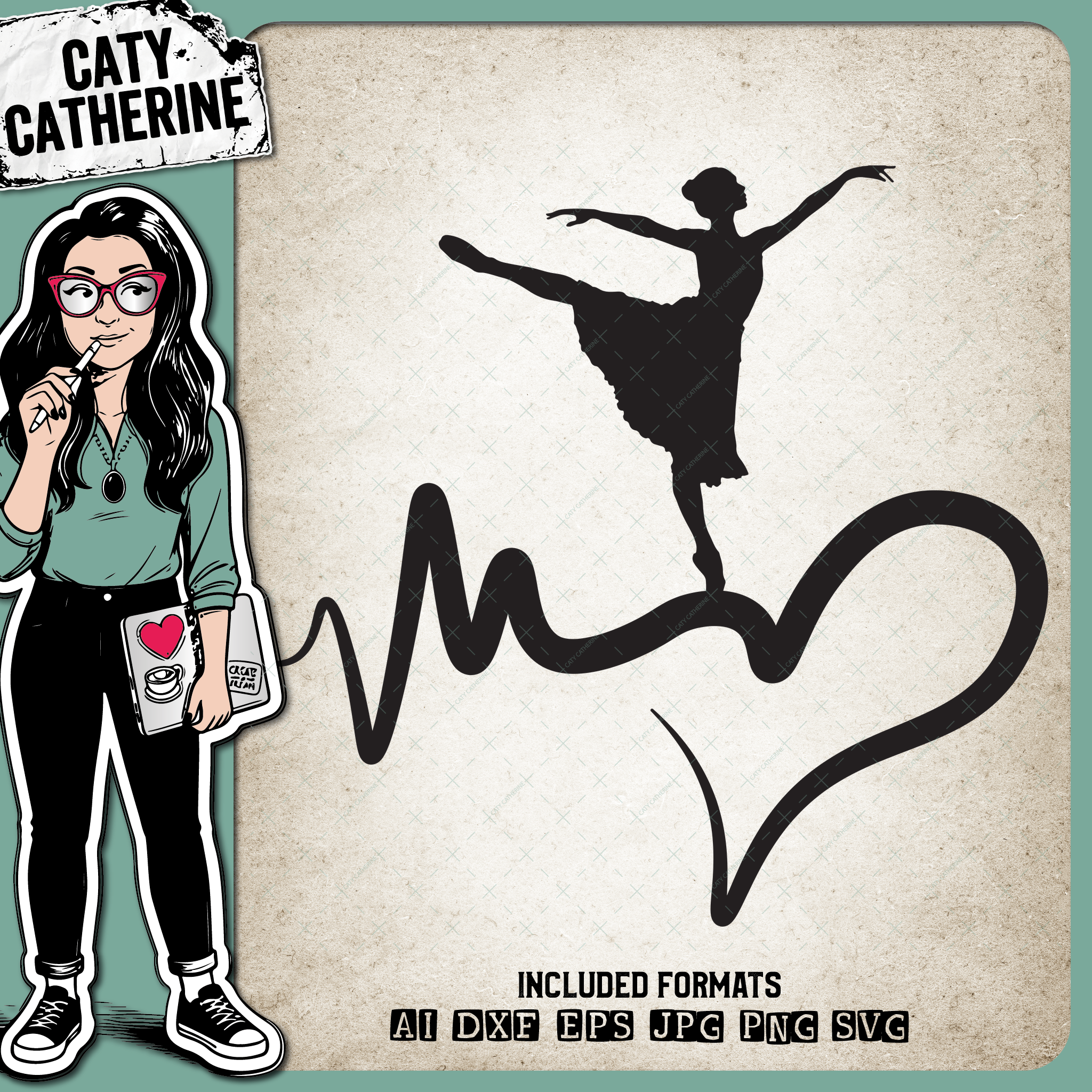 Heartbeat Love Dance – Sport SVG Design by Caty Catherine