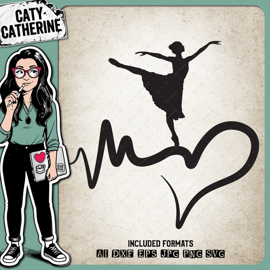 Heartbeat Love Dance – Sport SVG Design by Caty Catherine