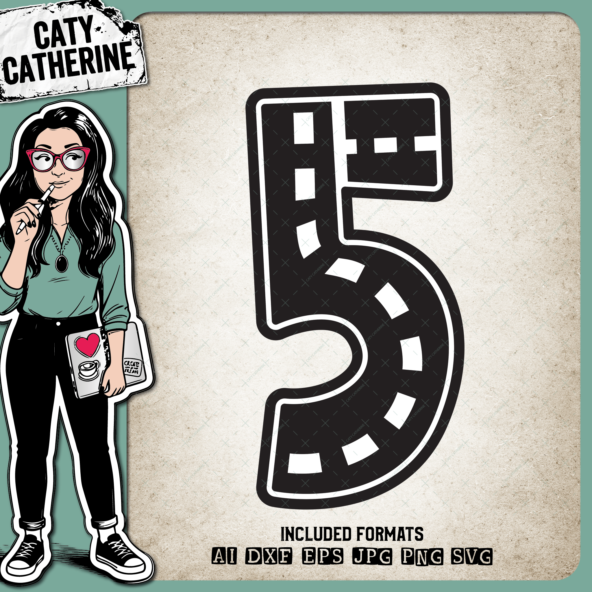 Road Map Kids Number Five – Birthday SVG Design by Caty Catherine