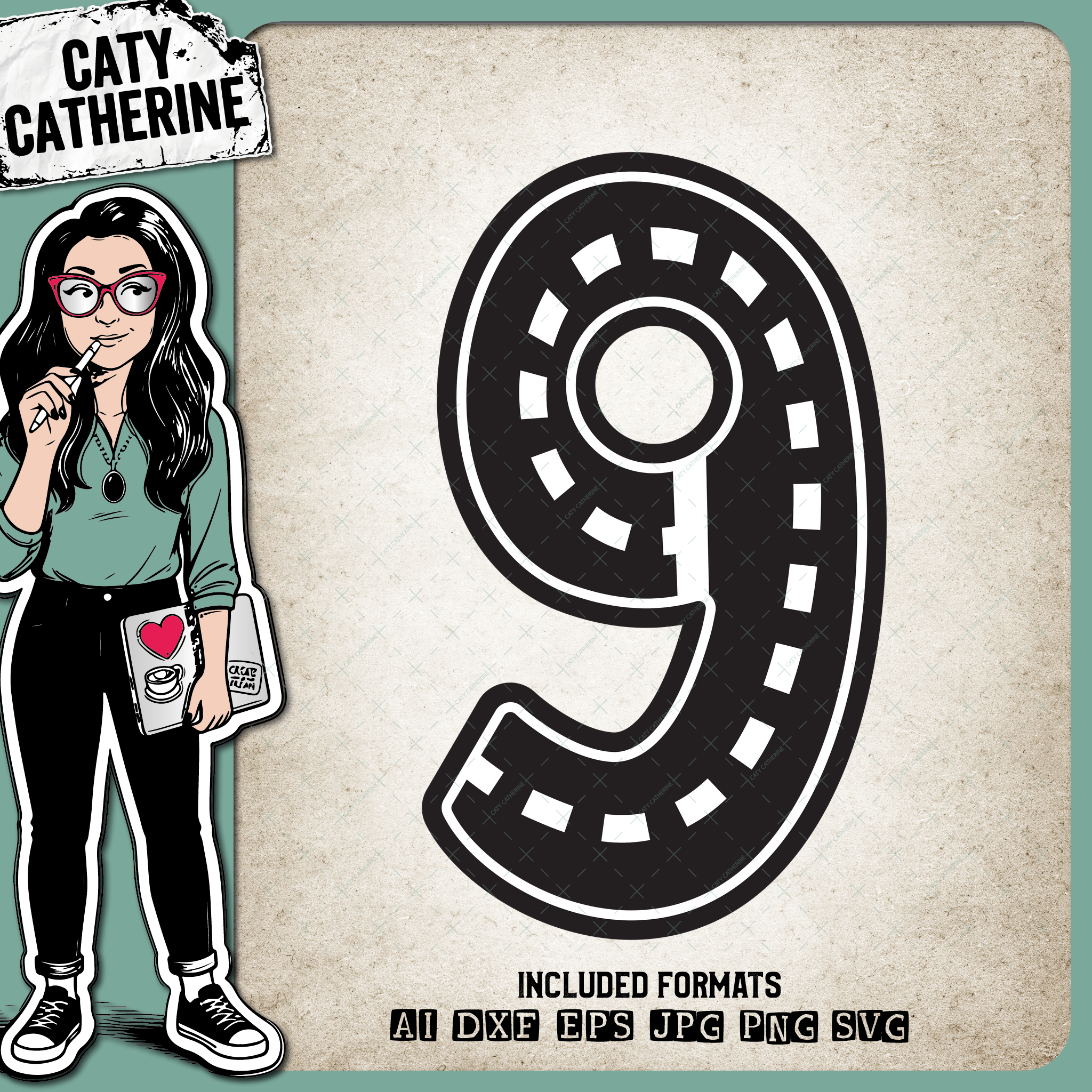 Road Map Kids Number Nine – Birthday SVG Design by Caty Catherine