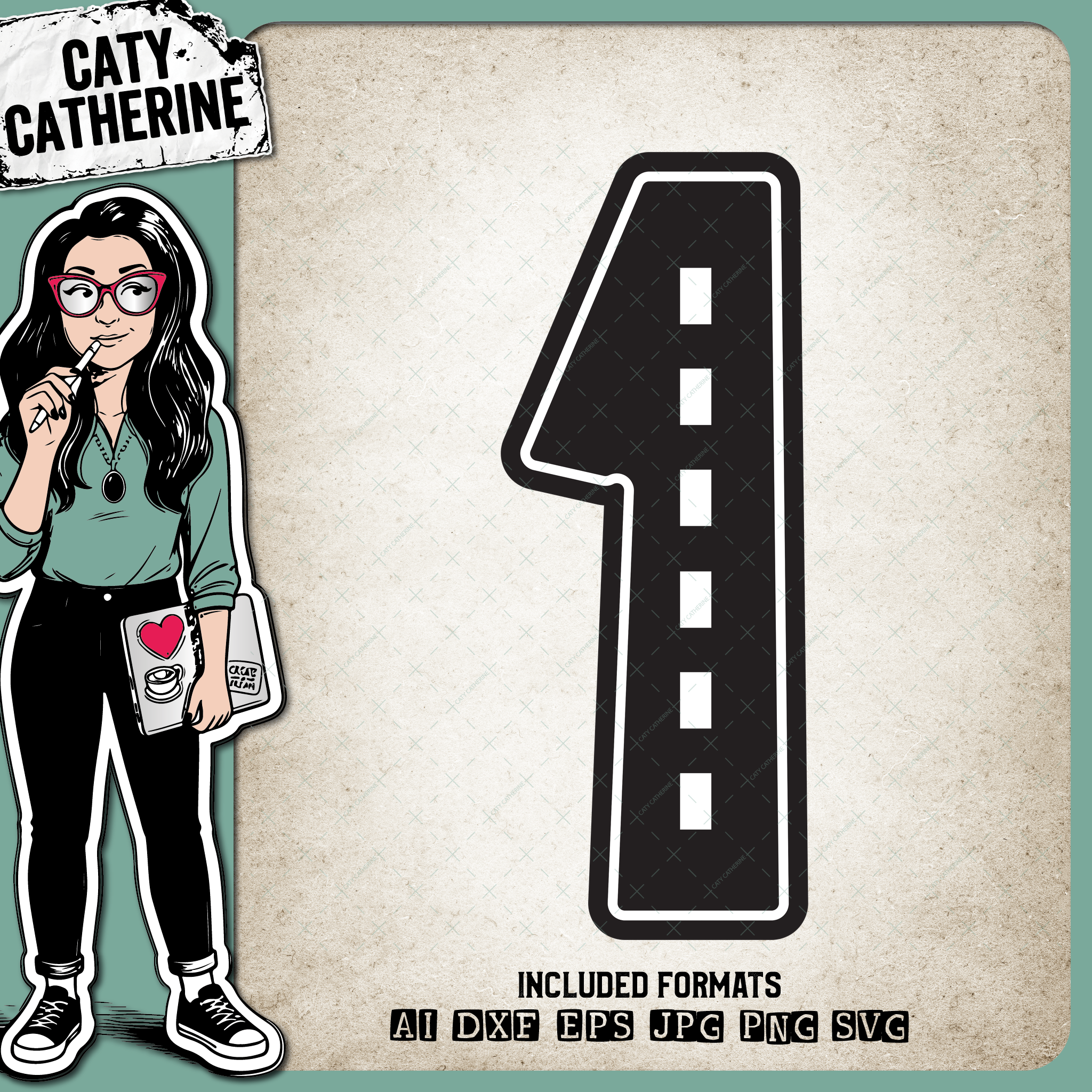 Road Map Kids Number One – Birthday SVG Design by Caty Catherine
