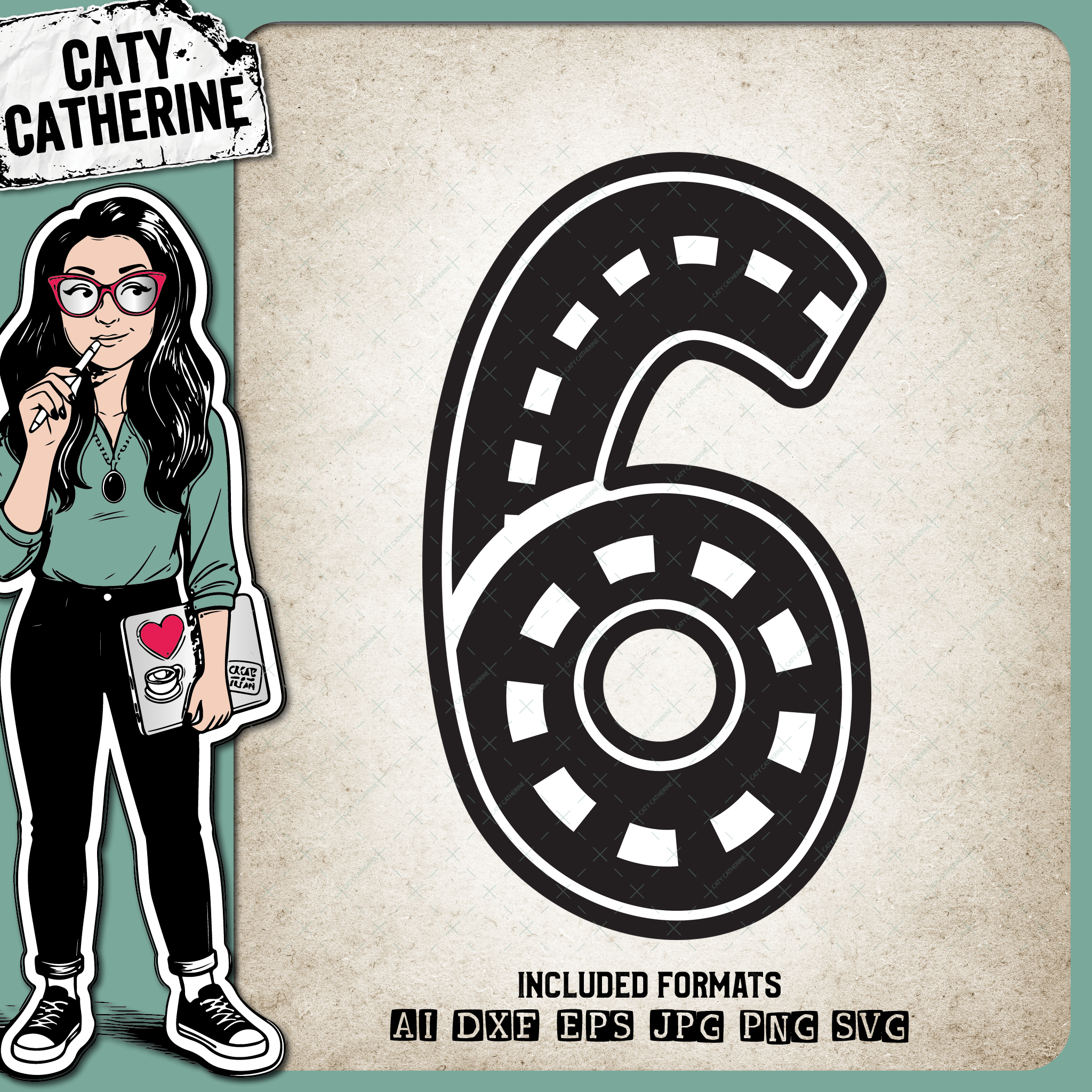 Road Map Kids Number Six – Birthday SVG Design by Caty Catherine