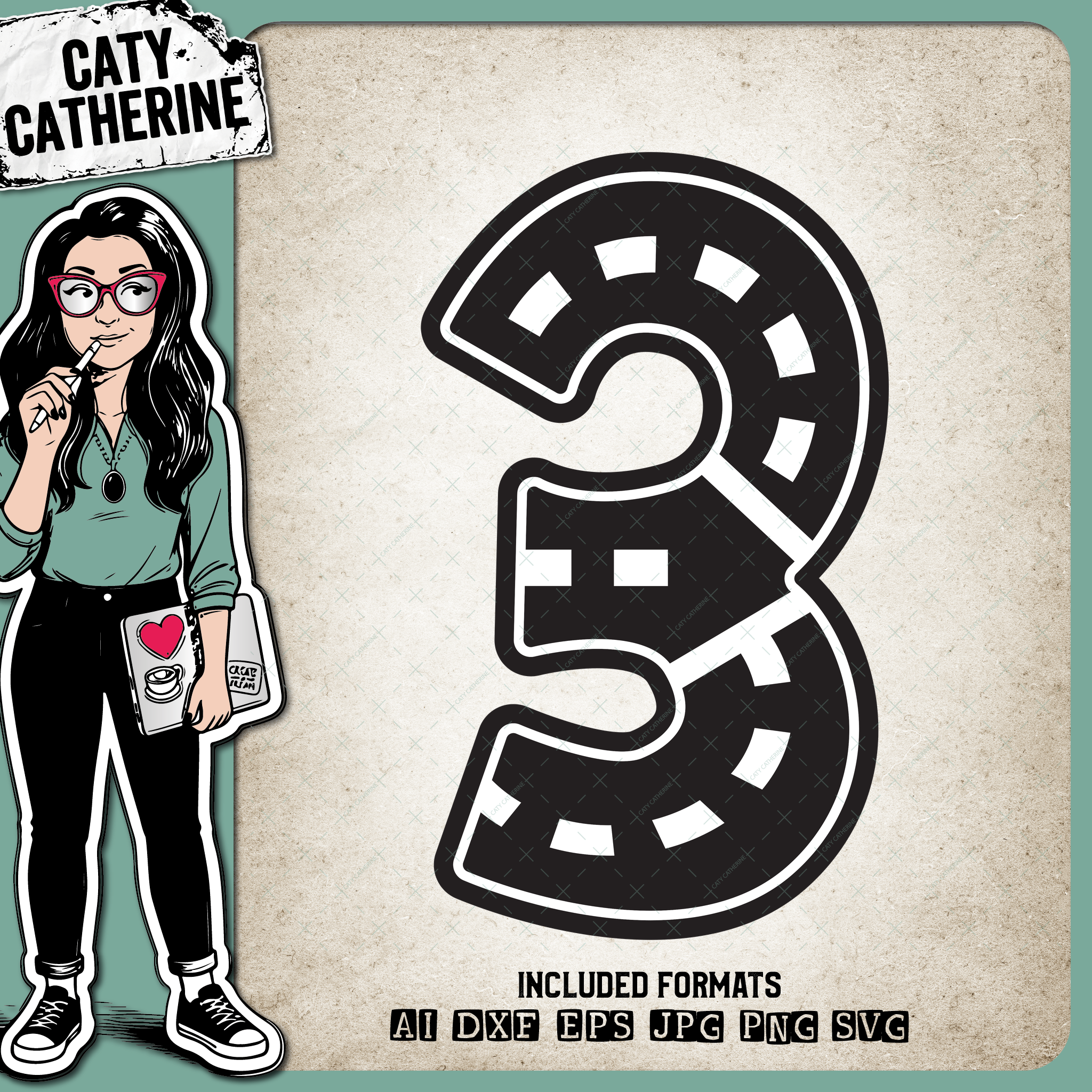 Road Map Kids Number Three – Birthday SVG Design by Caty Catherine