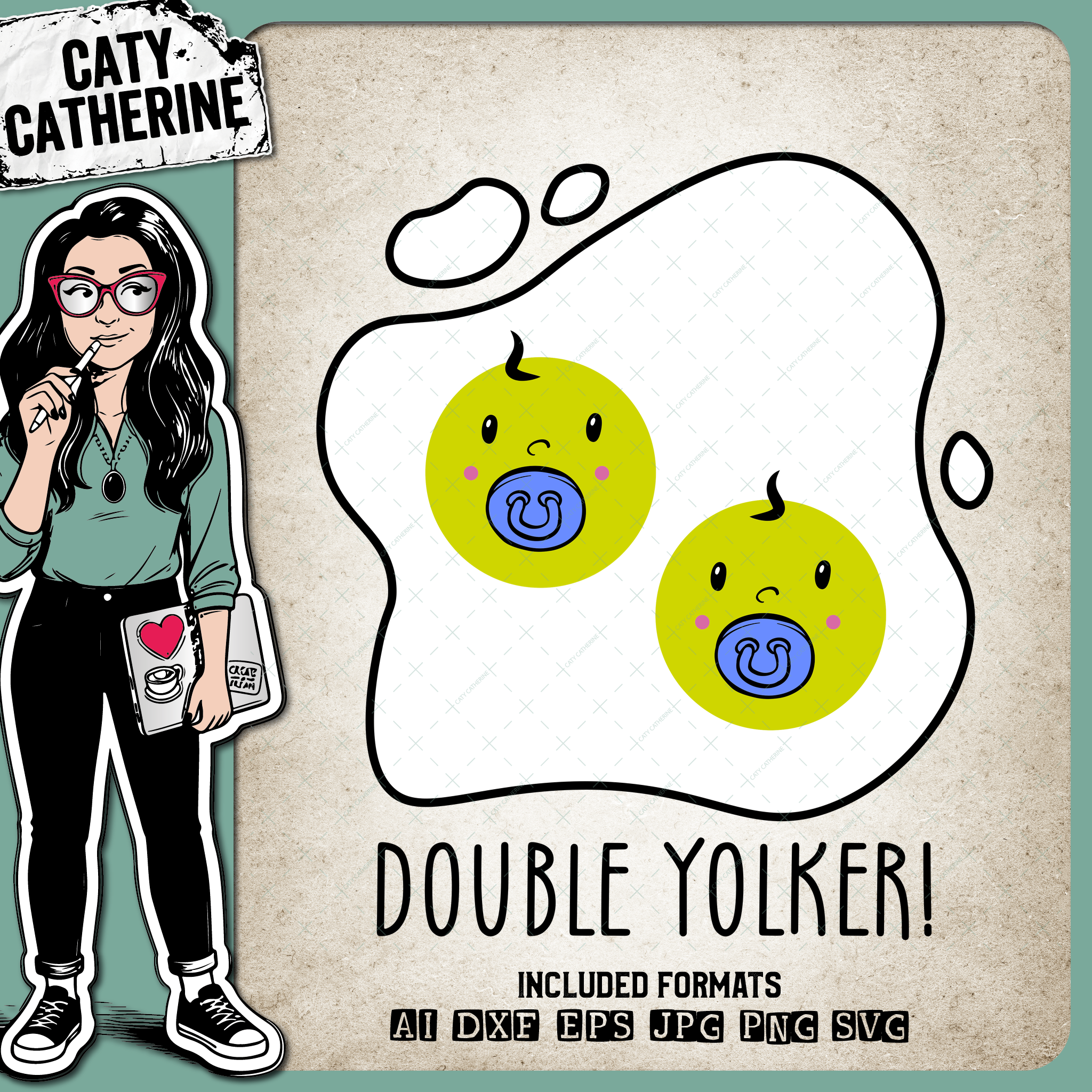 Double Yolker Egg Twin Maternity – Babies & Kids SVG Design by Caty Catherine