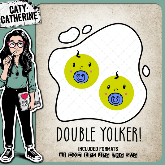 Double Yolker Egg Twin Maternity – Babies & Kids SVG Design by Caty Catherine