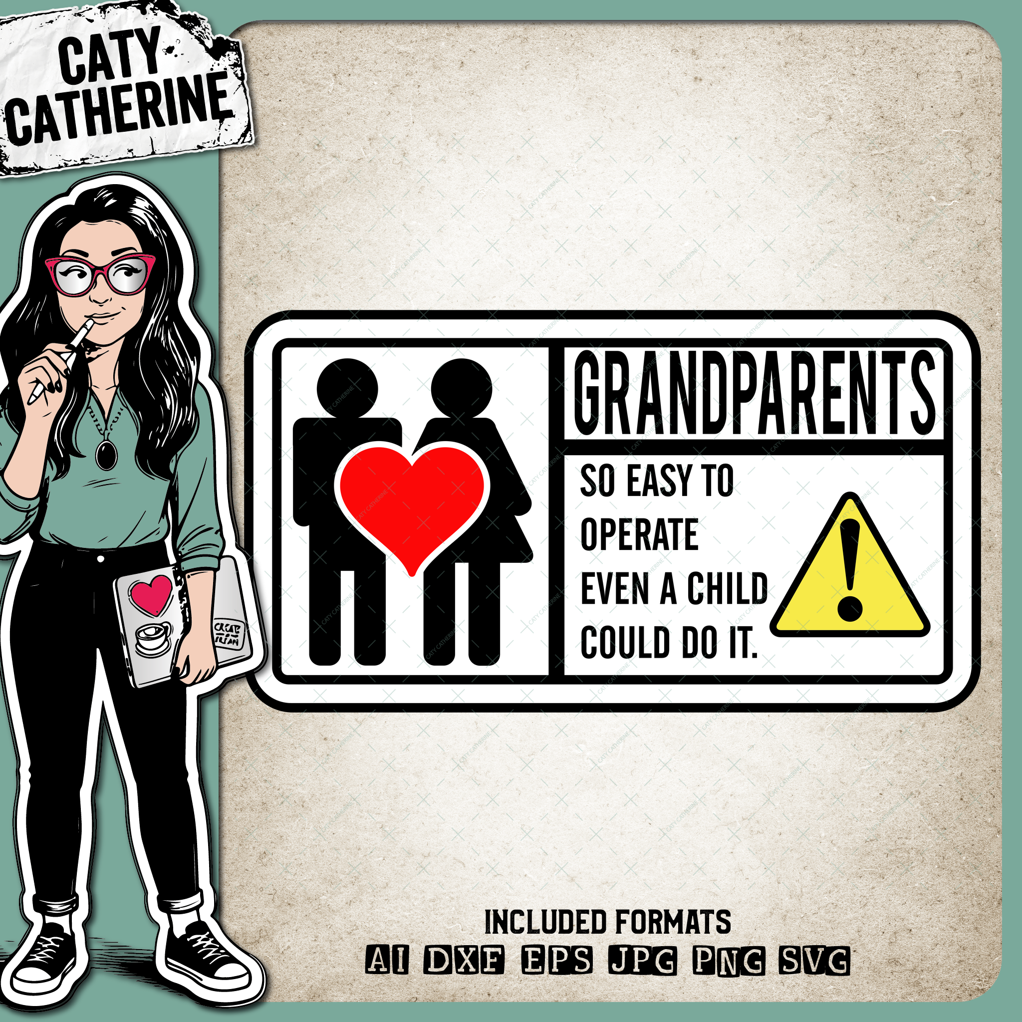 Grandparents So Easy To Operate Even A Child Could Do It – Quotes & Sayings SVG Design by Caty Catherine