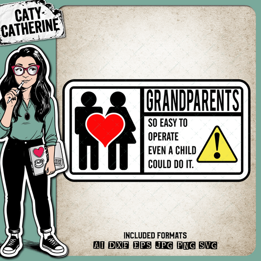 Grandparents So Easy To Operate Even A Child Could Do It – Quotes & Sayings SVG Design by Caty Catherine
