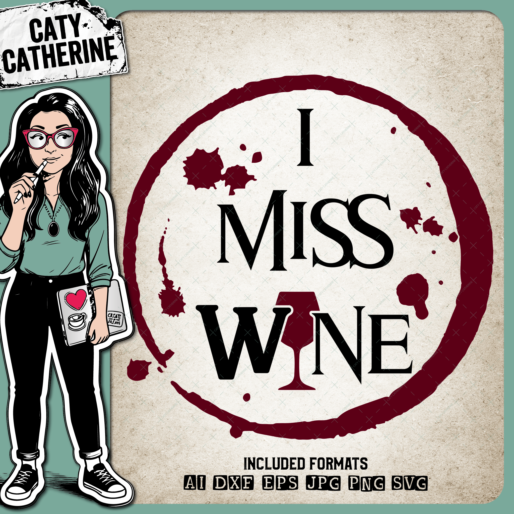 I Miss Wine Funny Maternity Tshirt Design – Food & Drink SVG Design by Caty Catherine
