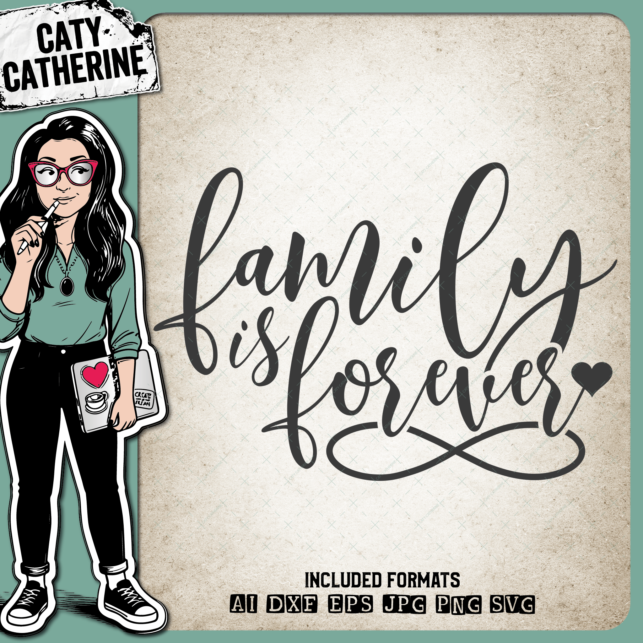 Family Is Forever Quote – Quotes & Sayings SVG Design by Caty Catherine