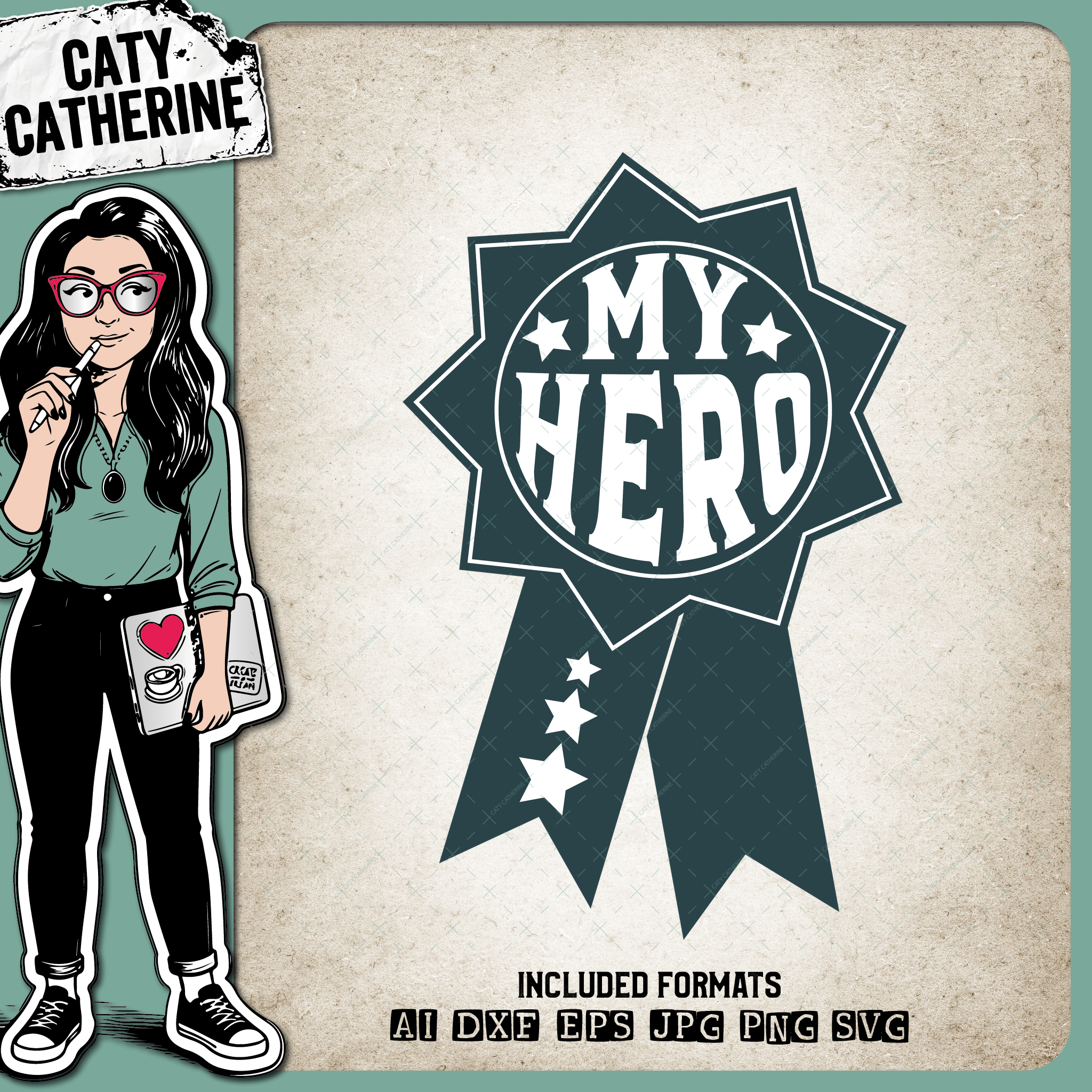 My Hero Father's Day Award – Father’s Day SVG Design by Caty Catherine
