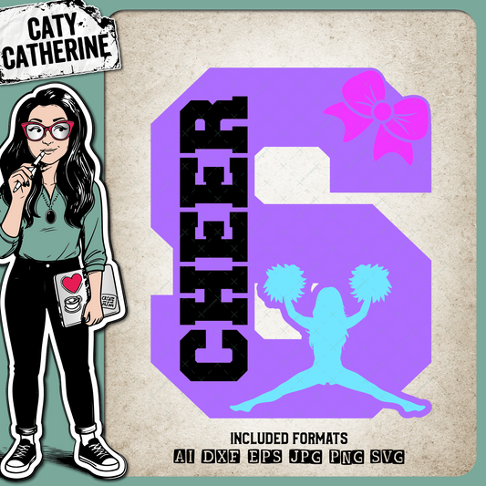 Letter S Cheerleading Monogram Letters – Monograms SVG Design by Caty Catherine