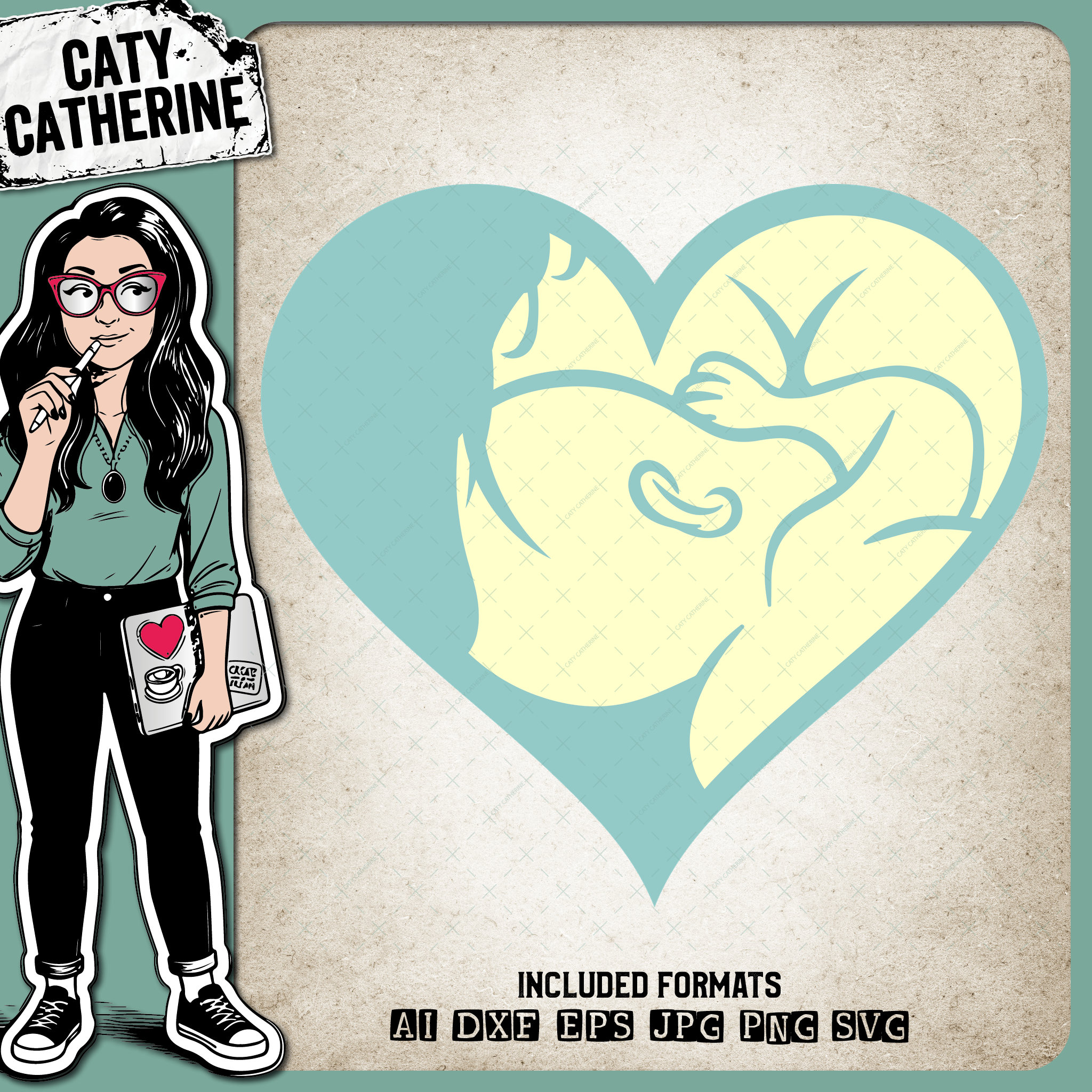 Breastfeeding Love Heart – Babies & Kids SVG Design by Caty Catherine