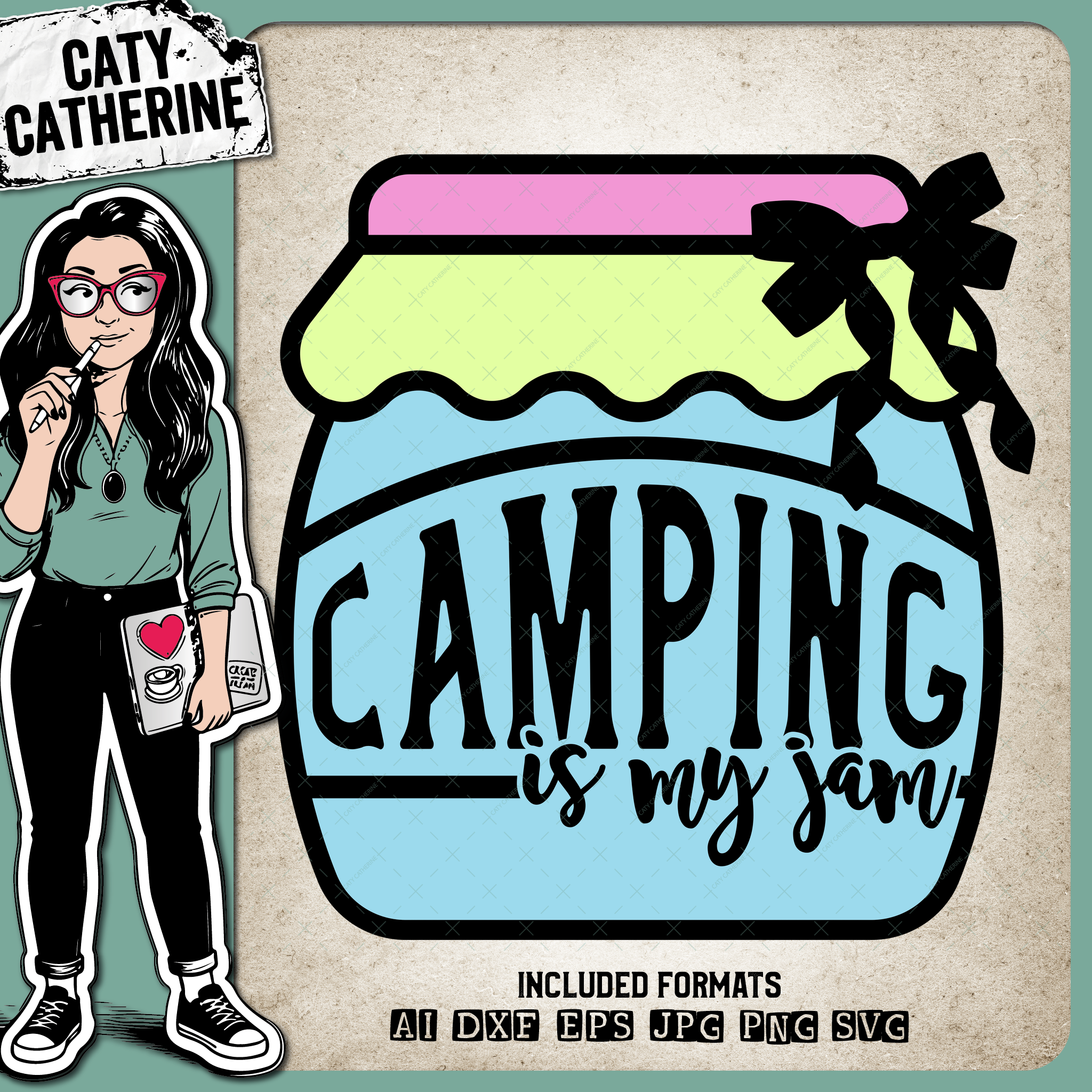 Camping Is My Jam – Outdoors SVG Design by Caty Catherine