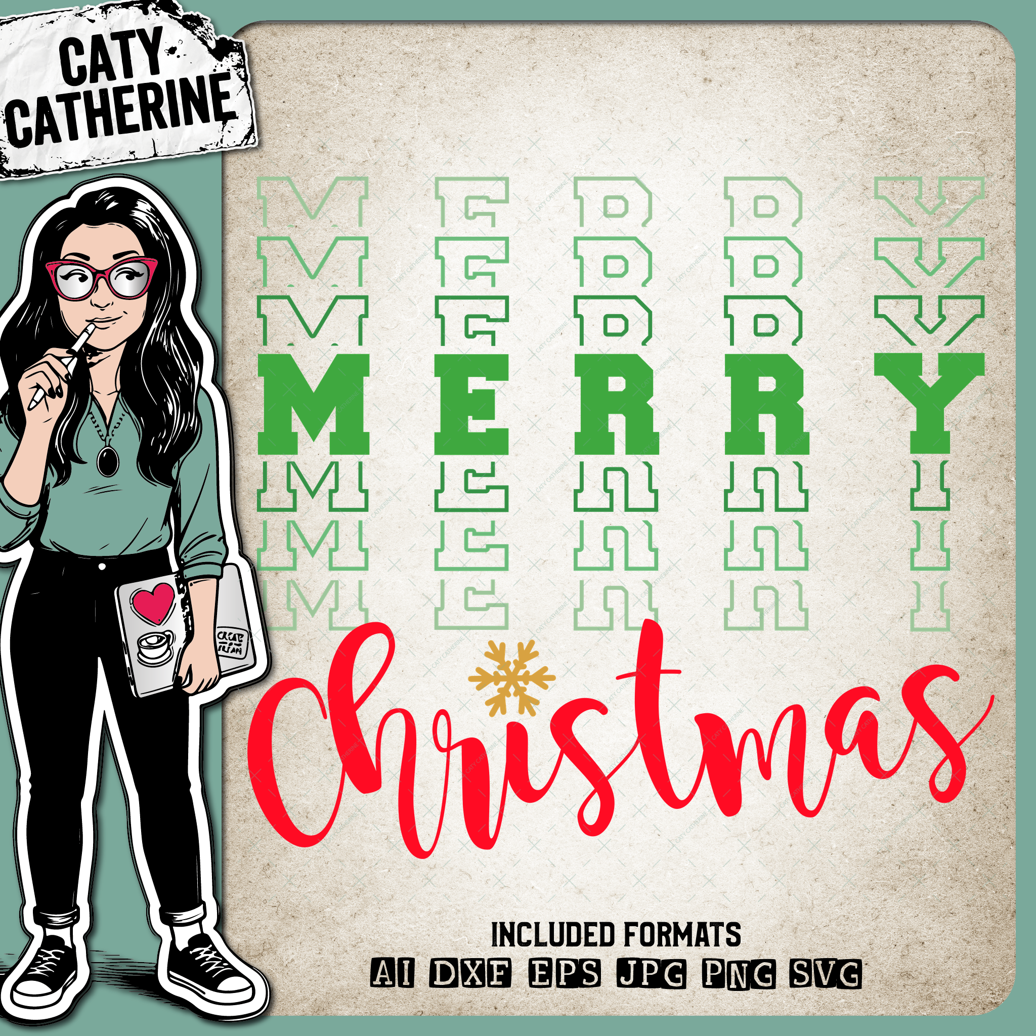 Merry Christmas Jumper Design – SVG Design by Caty Catherine