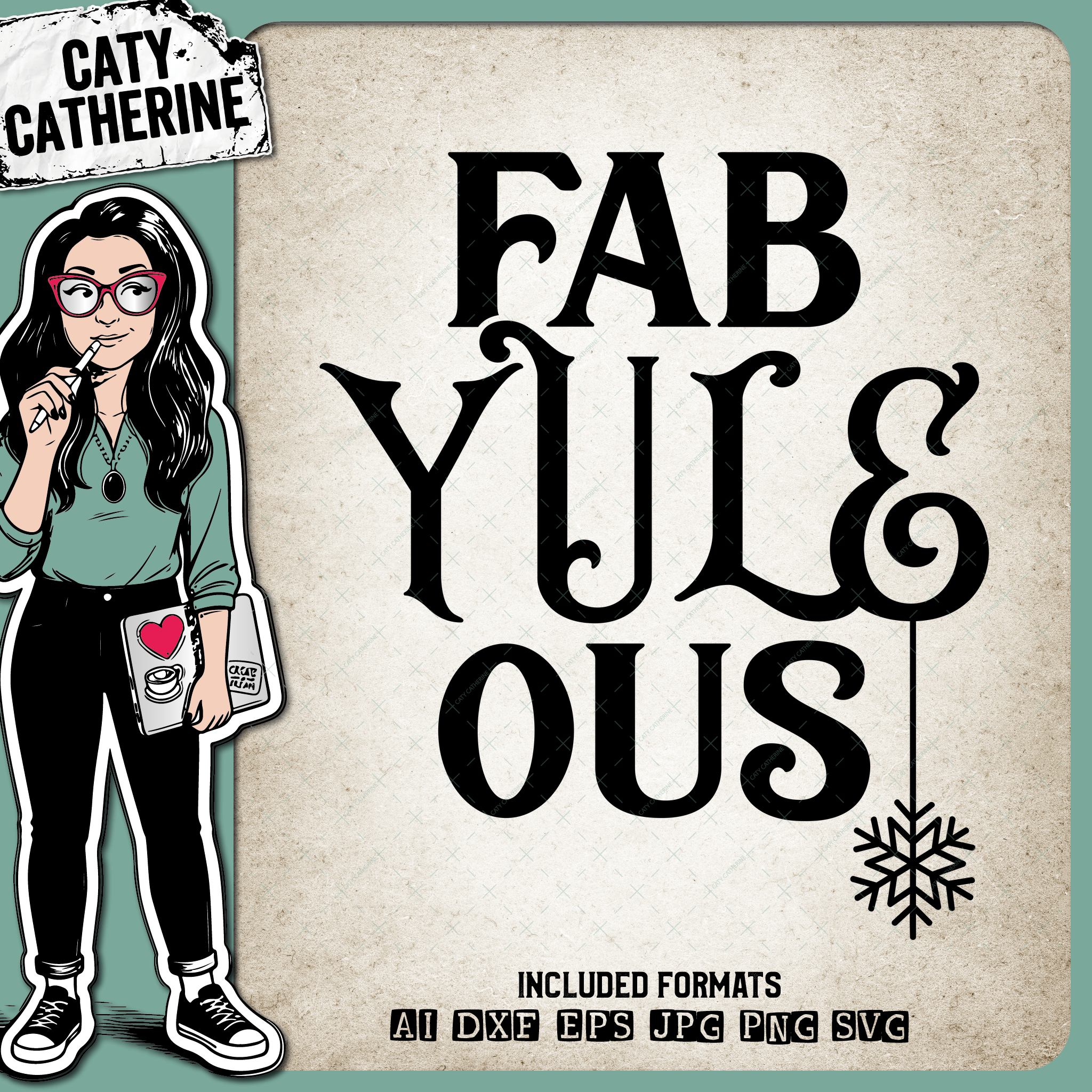 Fab Yule Ous Fabulous Christmas Jumper Design – SVG Design by Caty Catherine