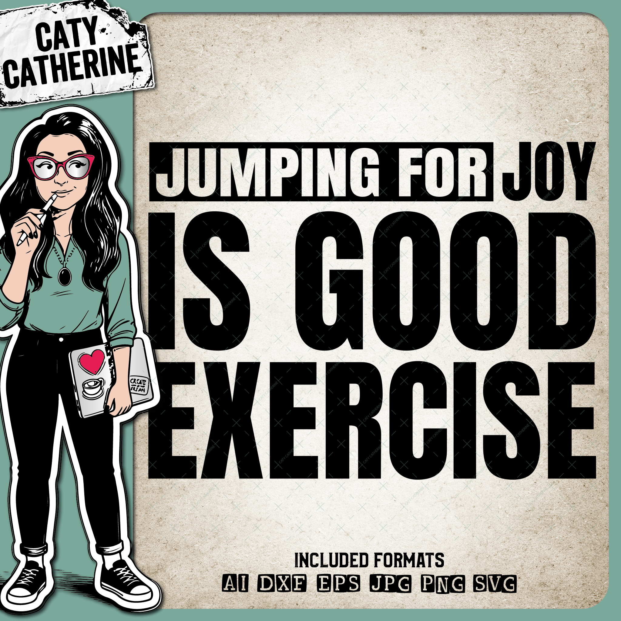 Jumping For Joy Is Good Exercise – Sport SVG Design by Caty Catherine