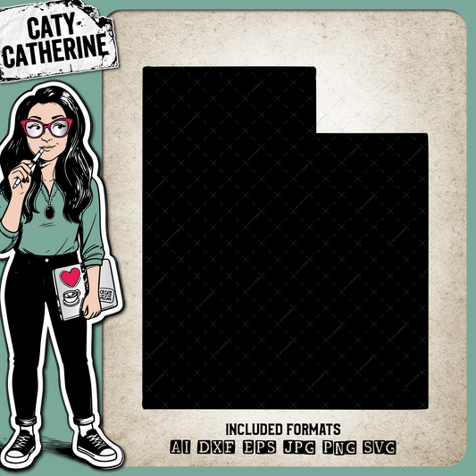 Utah Blank Template US State – Travel SVG Design by Caty Catherine