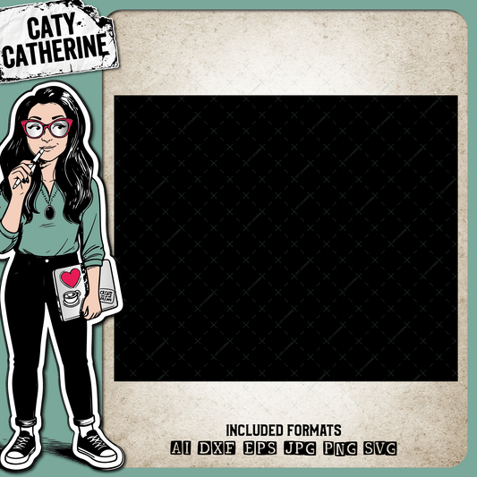 Wyoming Blank Template US State – Travel SVG Design by Caty Catherine