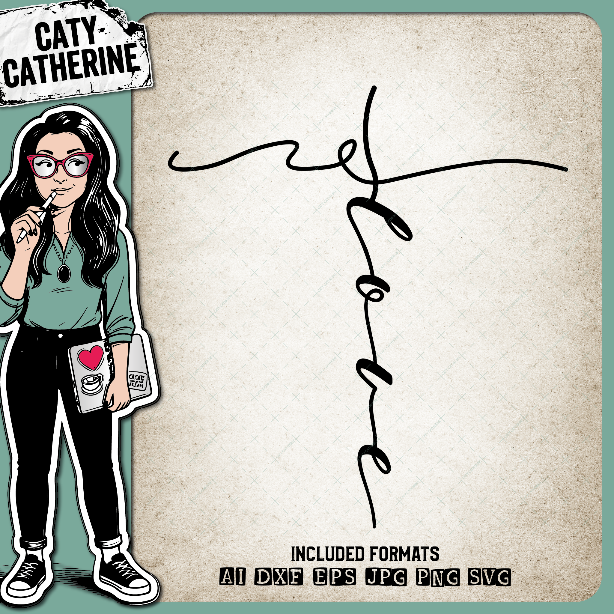 Love Cross – Quotes & Sayings SVG Design by Caty Catherine