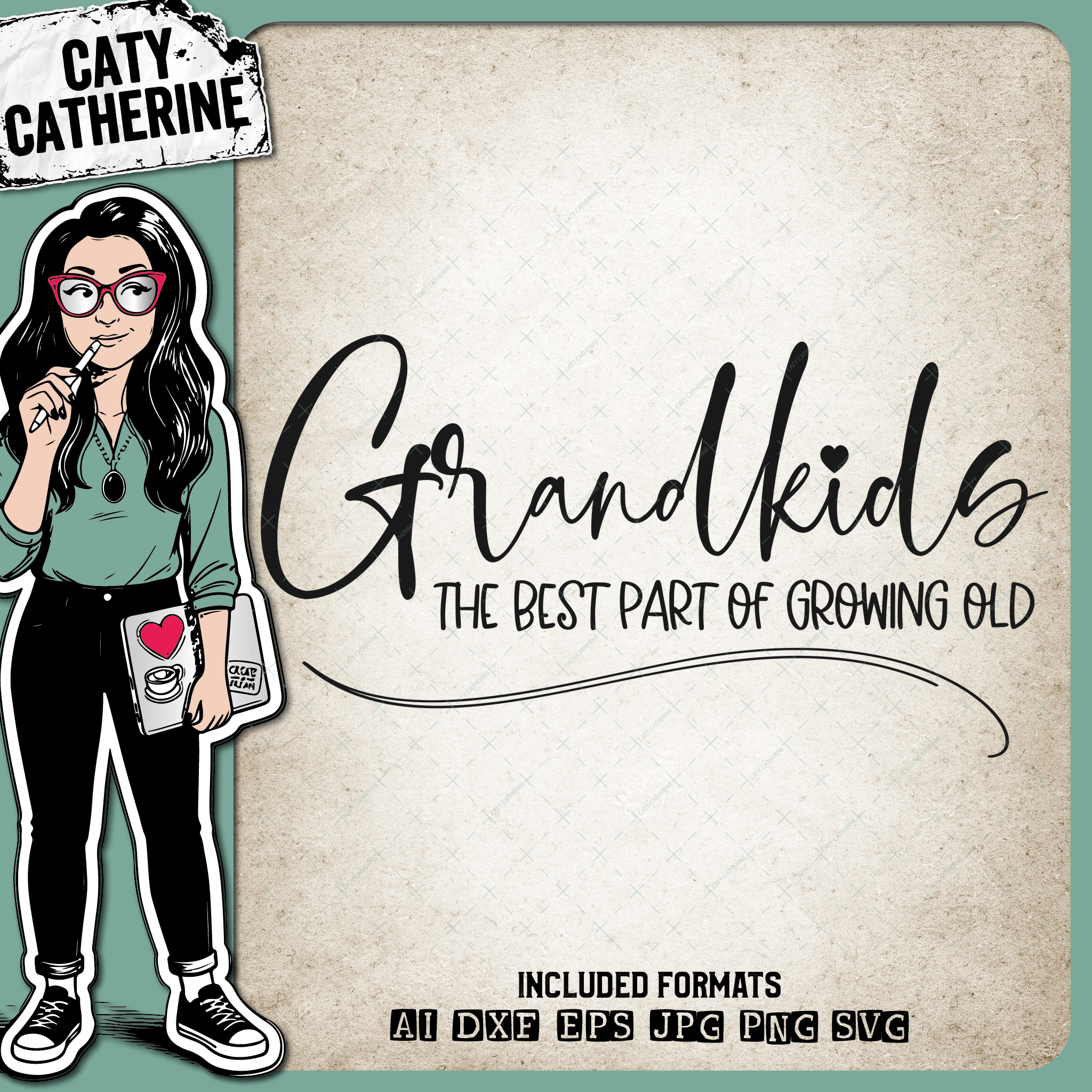 Grandkids The Best Part Of Growing Old Grandparent Family Quote – SVG Design by Caty Catherine