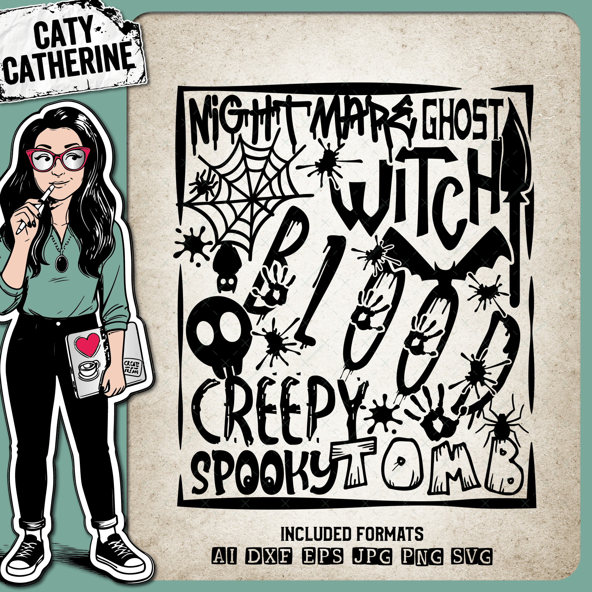 Halloween Typography Graphic – SVG Design by Caty Catherine