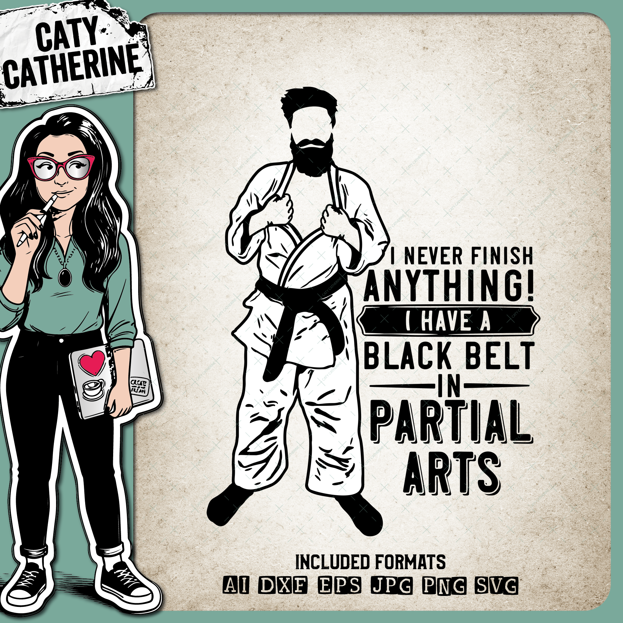 I Never Finish Anything I Have A Black Belt In Partial Arts Procrastination – Quotes & Sayings SVG Design by Caty Catherine