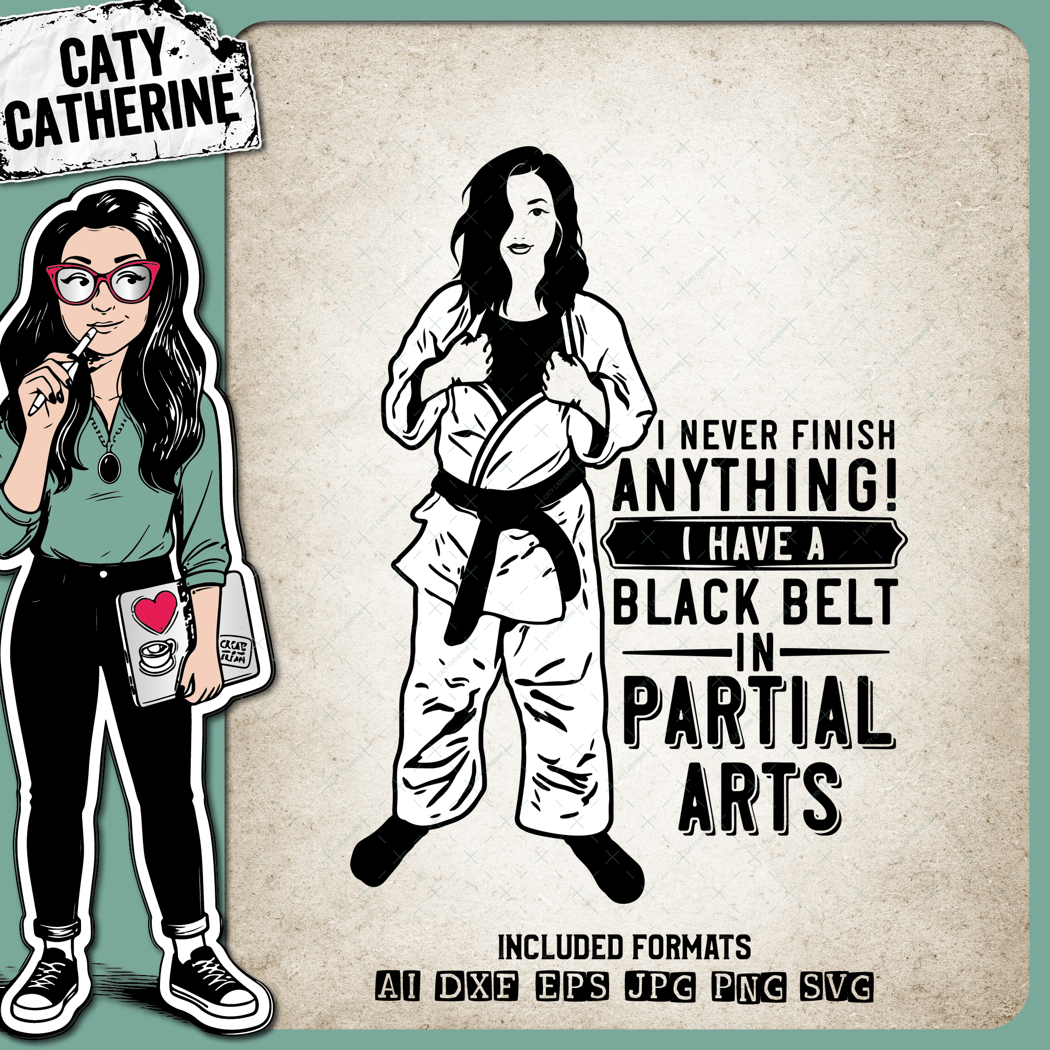 I Never Finish Anything I Have A Black Belt In Partial Arts Procrastination – Quotes & Sayings SVG Design by Caty Catherine