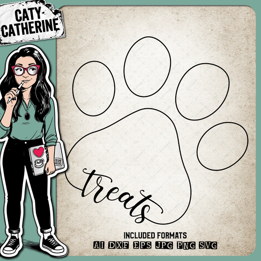Treats Paw Print Pet Dog – Pets & Animals SVG Design by Caty Catherine