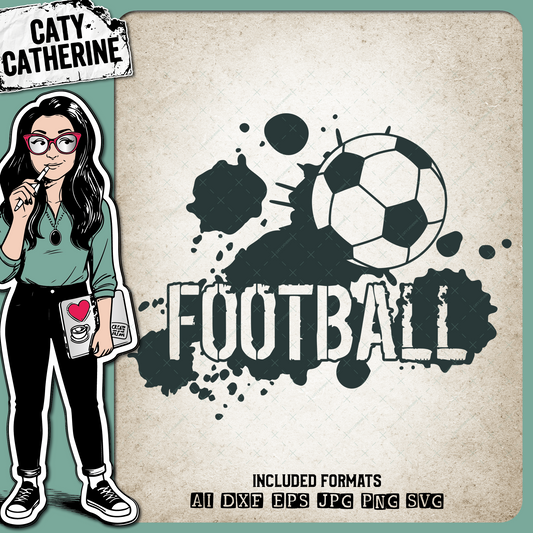 UK Football Grunge Ink Splat Graffiti Sports Graphic – SVG Design by Caty Catherine