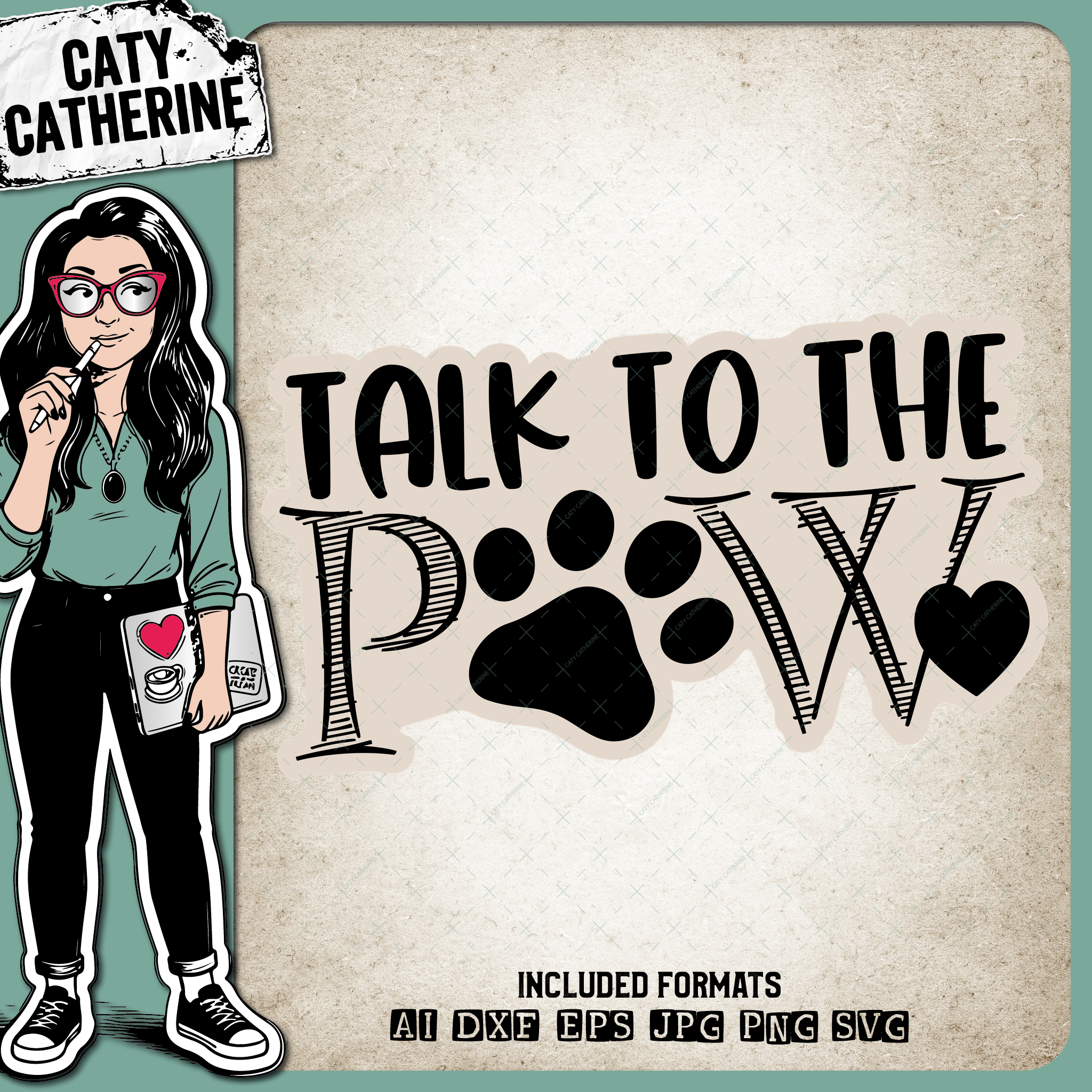 Talk To The Paw – Pets & Animals SVG Design by Caty Catherine