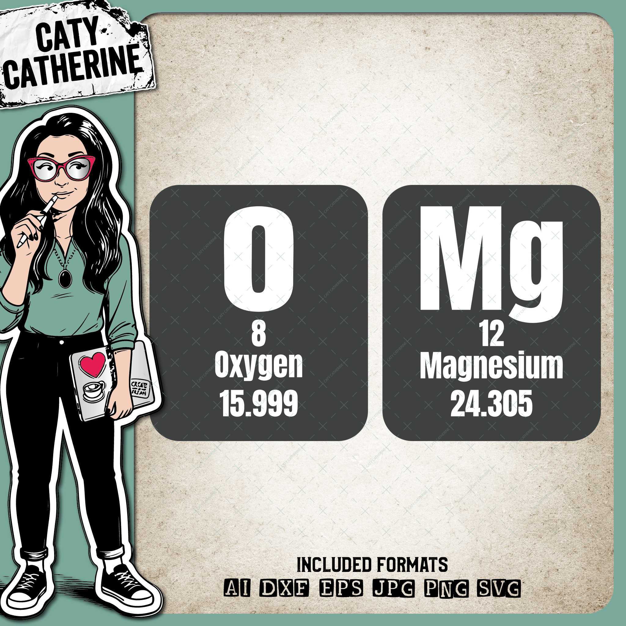 OMG Oxygen Magnesium Periodic Table Elements – Quotes & Sayings SVG Design by Caty Catherine