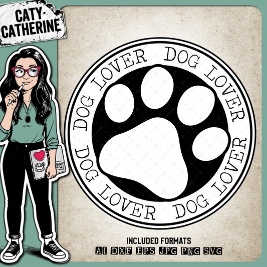 Dog Lover Paw Print – Pets & Animals SVG Design by Caty Catherine