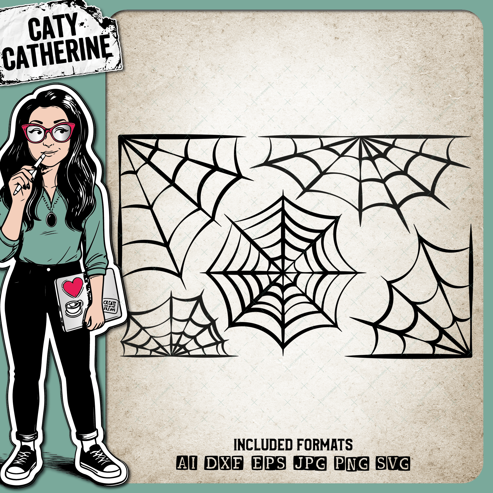 Spider Web Halloween Bundles – SVG Design by Caty Catherine